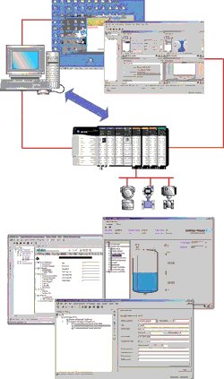 The HART I/O modules pass data to the controller over the backplane, where Connects software translates the data to be used by FieldCare asset management software